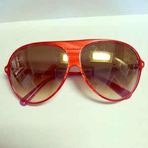 Christian Dior Aviators in red